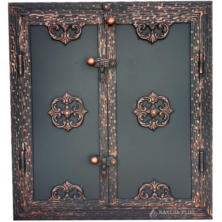 Дверцята для коптильні RIVERA bronz 500x700 з вогнетривкої сталі, фото 1 , 5500грн