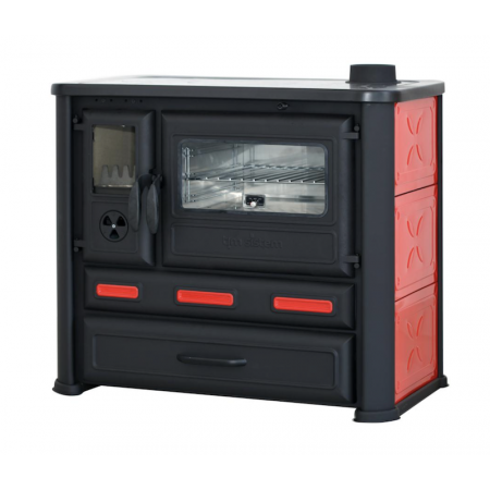 Кухонна піч Tim Sistem ALMA MONS з варильною поверхнею та духовкою червона, фото 1 , 44591грн