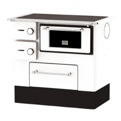 Кухонна піч ALFA-PLAM REGULAR 46 De Lux (білий) з варильною поверхнею та духовкою опалювально-варильна фото