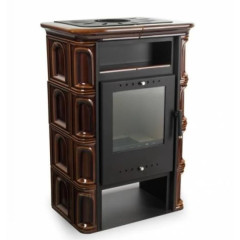 Кахельна піч Nordflam CORIA brown фото