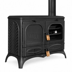 Чавунна піч кухня на дровах Flame Stove Palm Kuzineli Horizontal 15 кВт фото