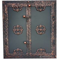 Дверцята для коптильні RIVERA bronz 500x700 з вогнетривкої сталі фото