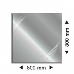 Квадратна скляна основа під піч тонована з фаскою 800x800 мм фото