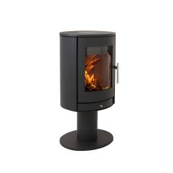 Сталева піч-камін на дровах Heta Scan-Line 850 6,8 кВт (Steel Turnable pedestal) фото