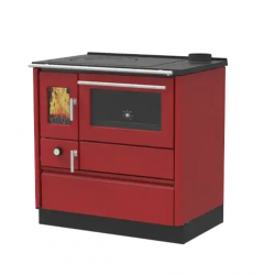 Кухонна піч ALFA-PLAM ALFA 85 G (червона) з варильною поверхнею та духовкою опалювально-варильна фото