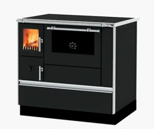 Кухонна піч ALFA-PLAM ALFA 90H DOMINANT (чорний) з варильною поверхнею та духовкою опалювально-варильна фото