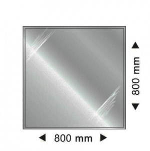 Квадратна скляна основа під піч тонована з фаскою 800x800 мм фото