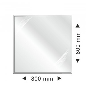 Квадратна скляна основа під піч з фаскою 800x800 мм фото