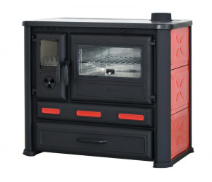 Кухонна піч Tim Sistem ALMA MONS з варильною поверхнею та духовкою червона фото