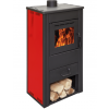 Піч на дровах Termo Sistem TERMOKREKA LUX (червоний) 8 кВт печі опалювальні для дому та дачі, фото 3, 9669.5грн