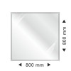 Квадратна скляна основа під піч з фаскою 800x800 мм, фото 2, 3290грн