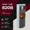 Сталева піч-камін на дровах Heta Scan-Line 820B з духовкою 6,8 кВт (Soapstone), фото 5, 275080грн