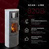Сталева піч-камін на дровах Heta Scan-Line 820B з духовкою 6,8 кВт (Soapstone), фото 6, 275080грн