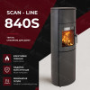 Акумуляційна піч-камін на дровах Heta Scan-Line 840S 6,8 кВт (Steel), фото 5, 197600грн