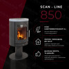 Сталева піч-камін на дровах Heta Scan-Line 850 6,8 кВт (Soapstone top Turnable pedestal), фото 6, 177060грн