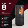 Сталева піч-камін на дровах Heta Scan-Line 8 side windows 4,7 кВт (Steel) , фото 4, 159650грн