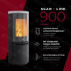 Сталева піч-камін на дровах Heta Scan-Line 900 6,8 кВт (Glass door soapstone top), фото 5, 210892.5грн
