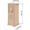 Чавунна піч Termo Sistem KLASIK LUX коричнева з варильною поверхнею, фото 4, 10535грн