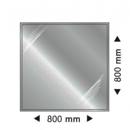 Квадратная стеклянная основа под печь тонованая с фаской 800x800 мм, фото 1 , 3655грн