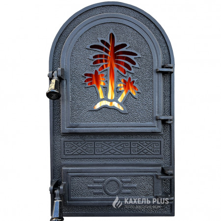 Дверца печная со стеклом "Palm" 305х520 мм, фото 1 , 3850грн