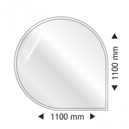 Круглая стеклянная основа под печь 1100x1100х6 мм, фото 1 , 4515грн