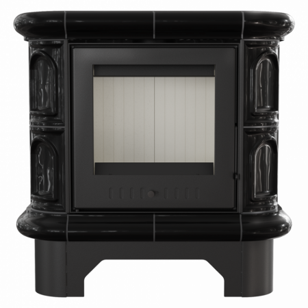 Кафельная печь-камин Kratki WK 440 черная, фото 1 , 75895грн
