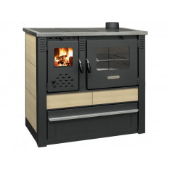 Кухонная печь на дровах Pro-Thermo Panonia бежевая с варочной поверхностью фото