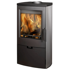 Стальная печь-камин Thorma FALUN II конвекционная 8 кВт black/inox фото