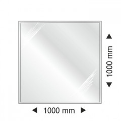 Квадратная стеклянная основа под печь PARKANEX 1000x1000х6 мм фото