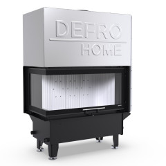 Угловая каминная топка с водяным контуром Defro Home Riva BL G Short 19 кВт на дровах (левое стекло) фото