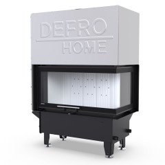 Угловая каминная топка с водяным контуром Defro Home Riva M BP G Short 19 кВт на дровах (правое стекло) фото
