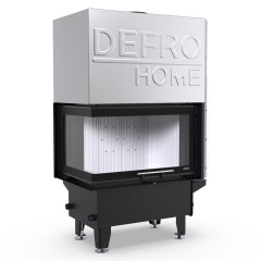 Угловая каминная топка с водяным контуром Defro Home Riva S BL G Short 16 кВт на дровах (левое стекло) фото