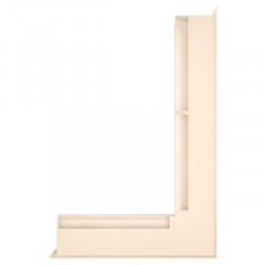 Вентиляционная решетка для камина SAVEN Loft Angle 60х600x400 кремовая фото