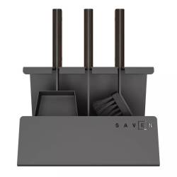 Каминный набор SAVEN Set 2 S с черными ручками  фото