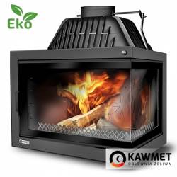 Каминная топка KawMet W17 DECOR 16KW правая боковая без рамы фото