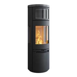 Стальная печь-камин на дровах Heta Scan-Line 900B side windows с духовкой 6,8 кВт (Blackwood top) фото