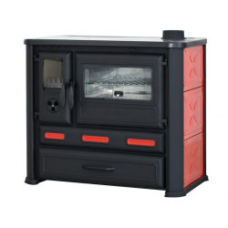 Кухонная печь Tim Sistem ALMA MONS с варочной поверхностью и духовкой красная фото