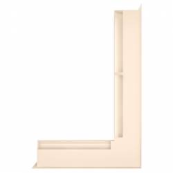 Вентиляционная решетка для камина SAVEN Loft Angle 60х600x400 кремовая фото