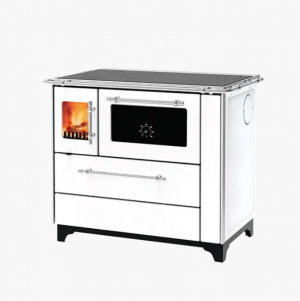 Кухонная печь ALFA-PLAM DONNA 90 белая с варочной поверхностью и духовкой отопительно-варочная фото