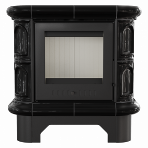 Кафельная печь-камин Kratki WK 440 черная фото