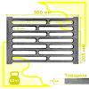 Колосниковая решетка РК-3 300x205 мм усиленная, фото 4, 380грн