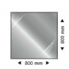 Квадратная стеклянная основа под печь тонованая с фаской 800x800 мм, фото 2, 3655грн
