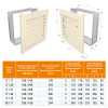 Вентиляционная решетка для камина SAVEN Hide 17x17 кремовая, фото 3, 597.9062грн