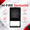 Стальная дровяная печь-камин M-Fire Santorini с дровницей 12 кВт (черный шамот), фото 10, 83589грн