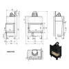 Каминная топка KRATKI MBM 10 правое боковое стекло без рамы, фото 7, 88322грн