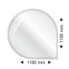 Круглая стеклянная основа под печь 1100x1100х6 мм, фото 2, 4515грн