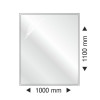 Прямоугольная стеклянная основа под печь 1000x1100х6 мм, фото 2, 3182грн