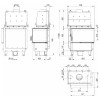 Угловая каминная топка с водяным контуром Defro Home Riva S BL Short 16 кВт (левое стекло), фото 4, 180908грн
