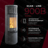 Стальная печь-камин на дровах Heta Scan-Line 900B с духовкой 6,8 кВт (Glass door blackwood), фото 6, 294320грн