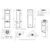 Стальная печь-камин на дровах Heta Scan-Line 900B side windows с духовкой 6,8 кВт (Steel), фото 6, 251420грн